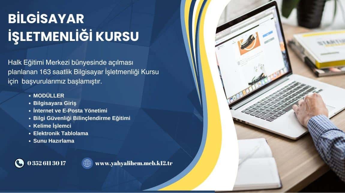 Bilgisayar İşletmenliği (Operatörlüğü) Kurs Programı