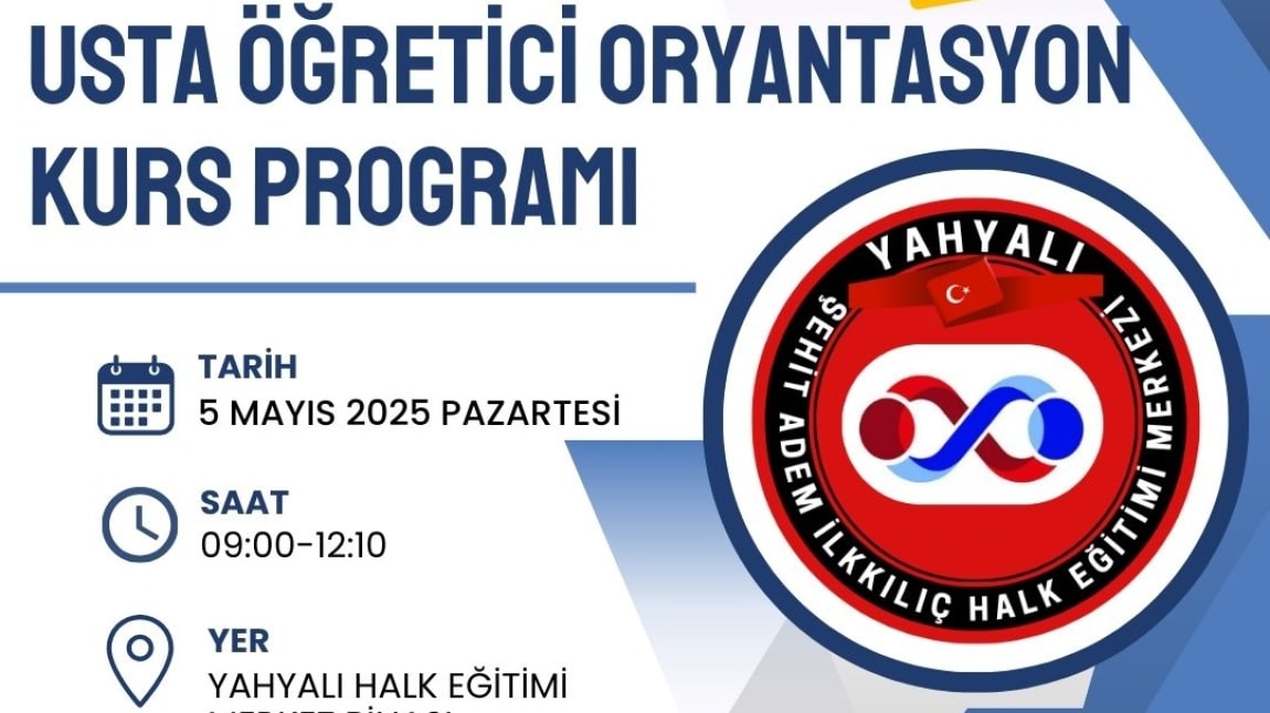 Usta Öğretici Oryantasyon Kurs Programı